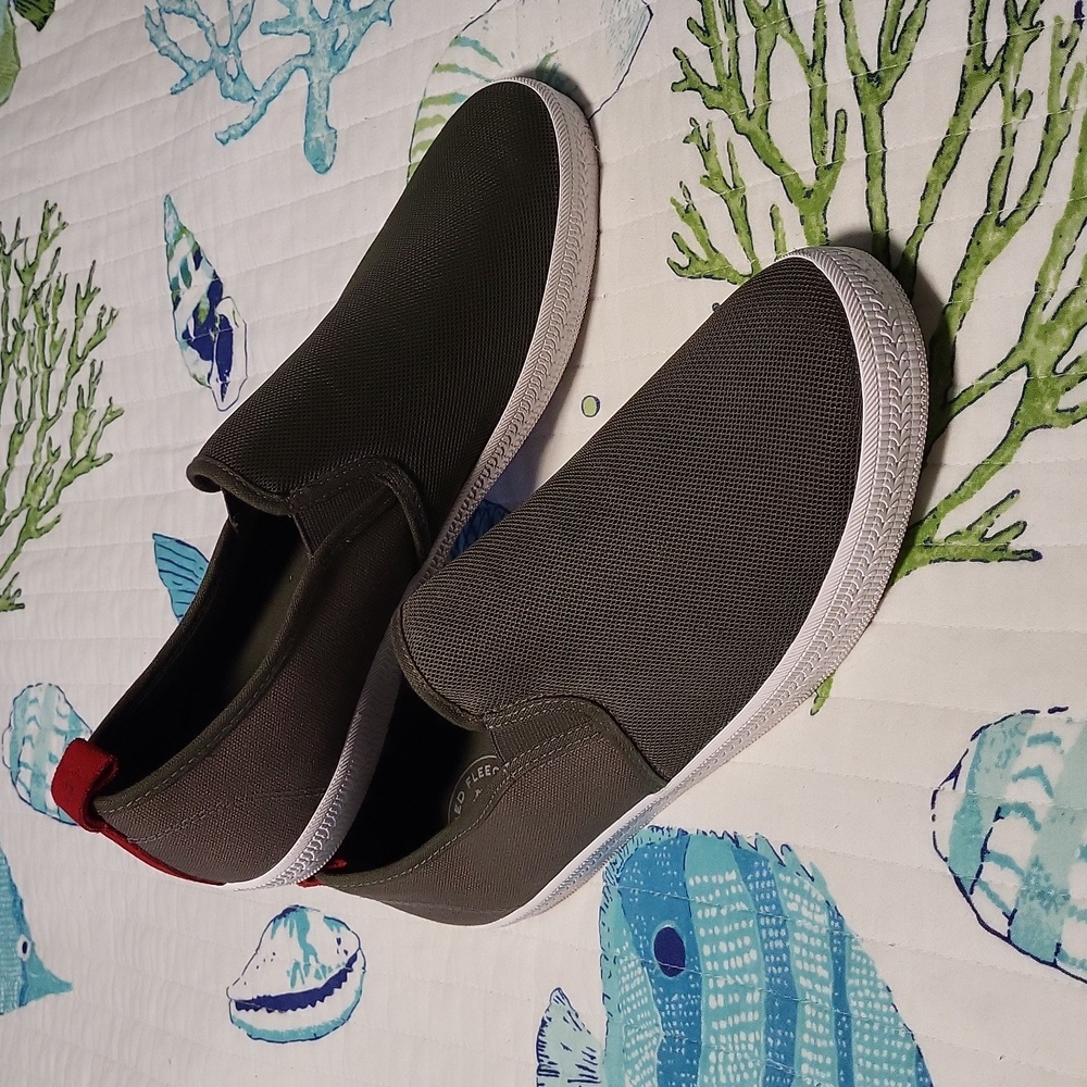 Brooks Brothers canvas slip ons "Boat Shoes". NEW condition